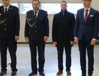 Hejtman Radim Holiš poděkoval hasičům a popřál jim hodně zdaru v letošním roce