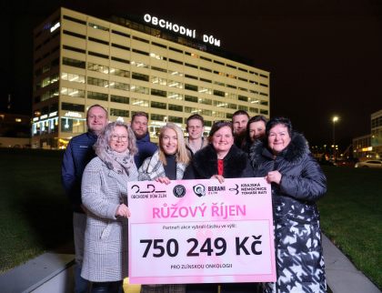 Růžový říjen vynesl statisíce pro zlínskou onkologii