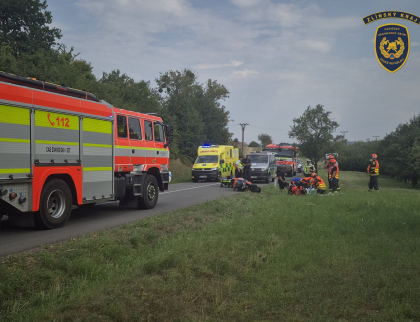 Pro řidiče motocyklu museli dojet záchranáři