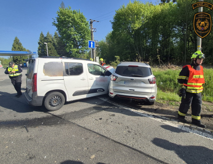 Hasiči v Buchlovicích zasahovali u dvou dopravních nehod během několika minut