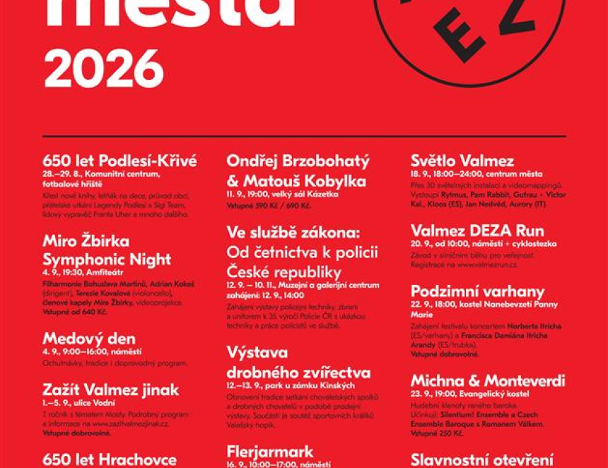 Dny města Valašského Meziříčí klepou na dveře
