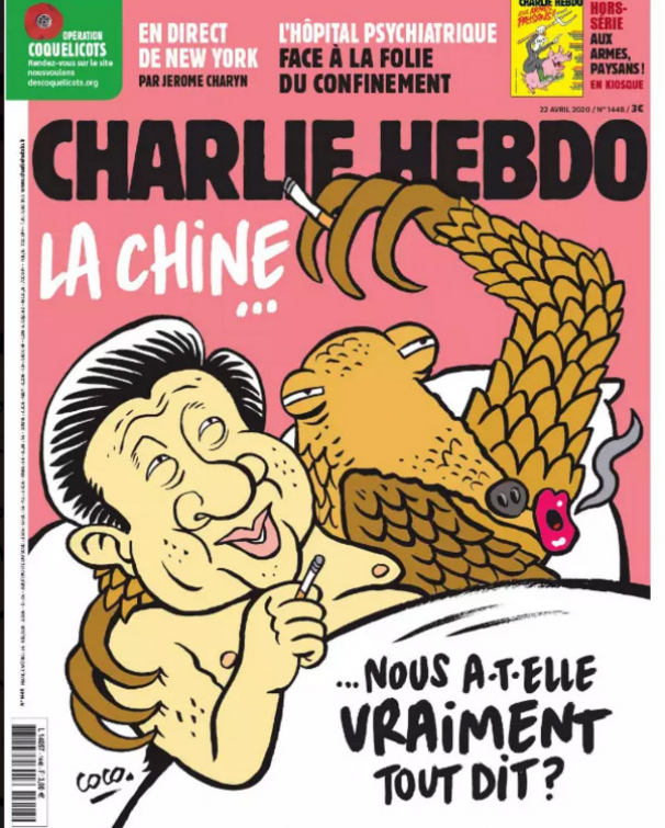 Si Ťin-pching po hrátkách s luskounem. Charlie Hebdo si opět nebere servítky