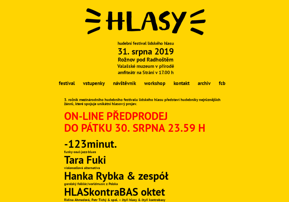 Víkendový Rožnov: Hudební festival Hlasy, Sochy z písku či Zahradní slavnost seniorů