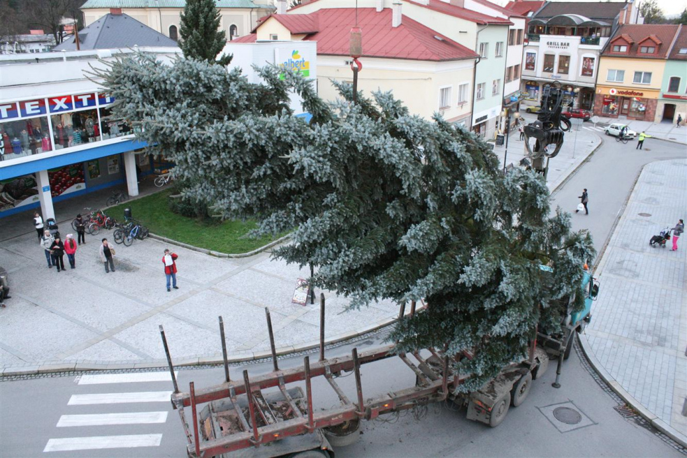 Masarykovo náměstí ozdobí vánoční strom a betlém