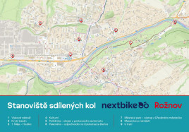 Roznov kola NEXTBike Roznov mapa 2026