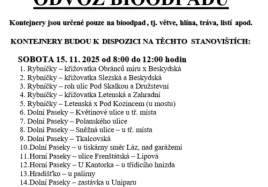 Svoz bioodpadu 15.11.2025