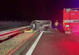 Zlin prevracena dodavka 2