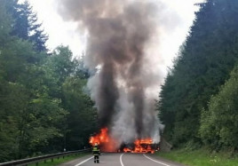 Horici kamion foto policie CR